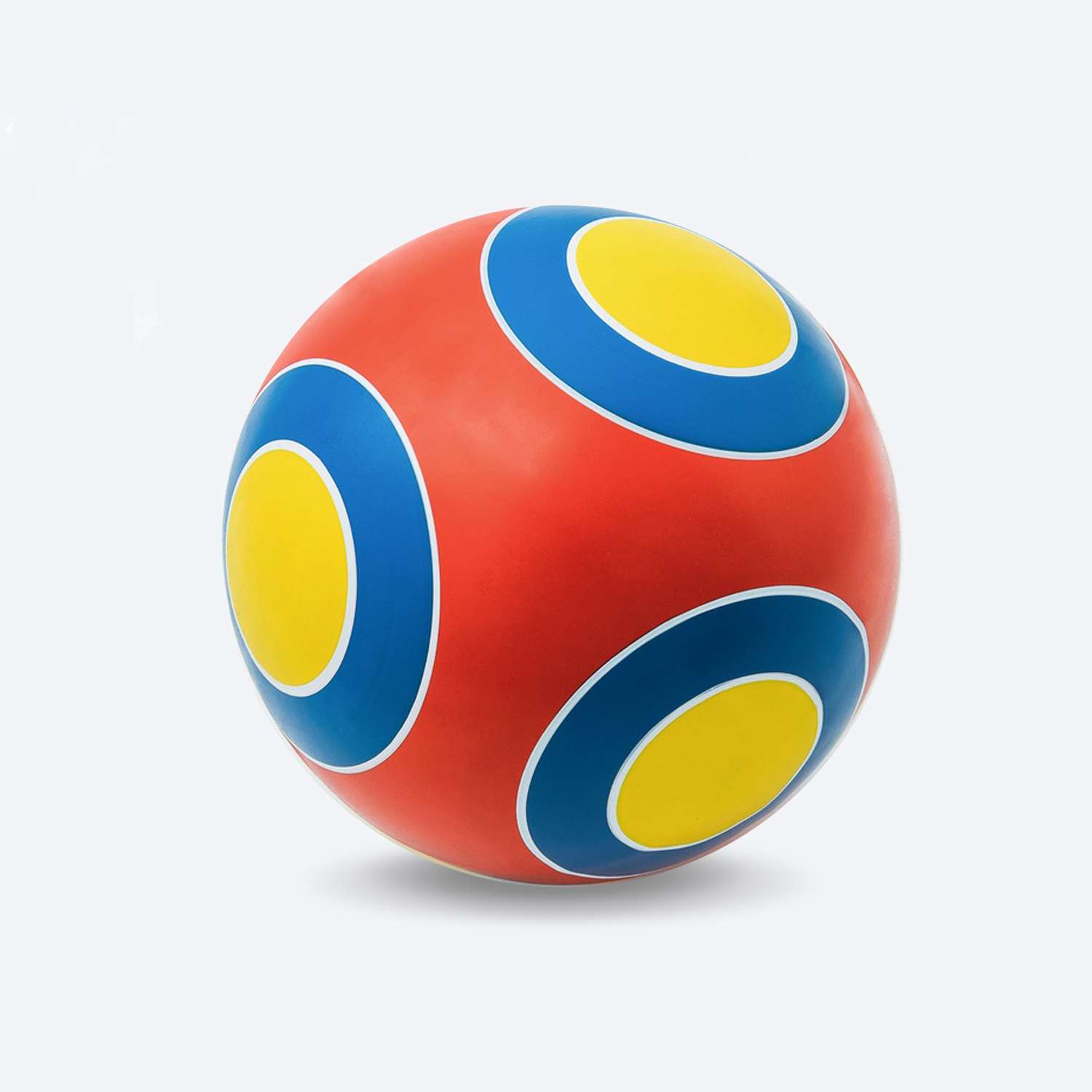 Мяч ЧАПАЕВ диаметр 150 мм «Фонарик» красный/синий/желтый - фото 2