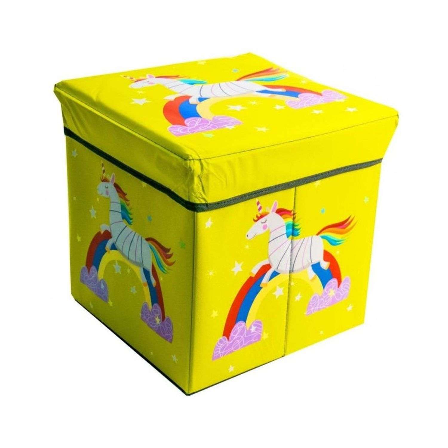 Пуф-короб для хранения Keyprods Паровозик желтый - фото 1