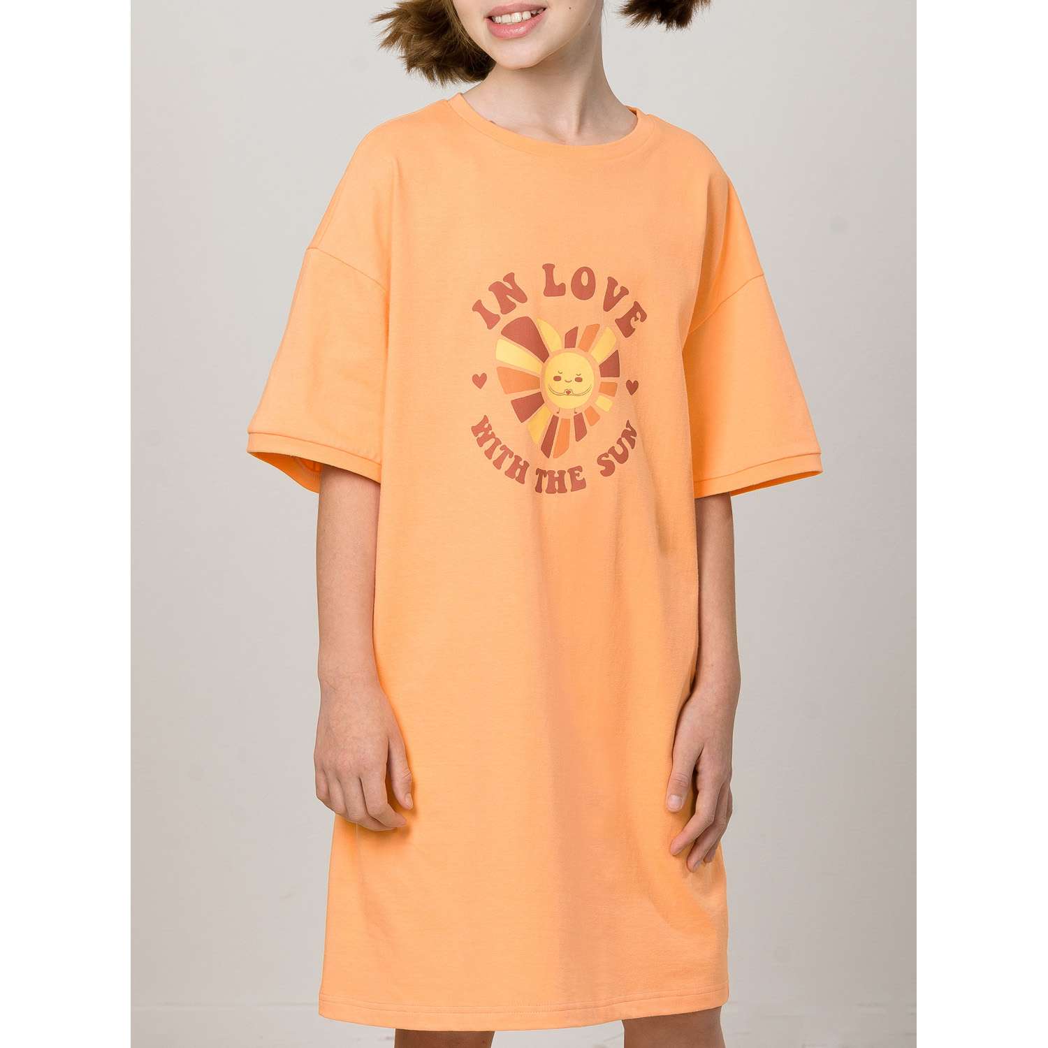Сорочка ночная PELICAN WFDT4317U/Оранжевый(31) - фото 1