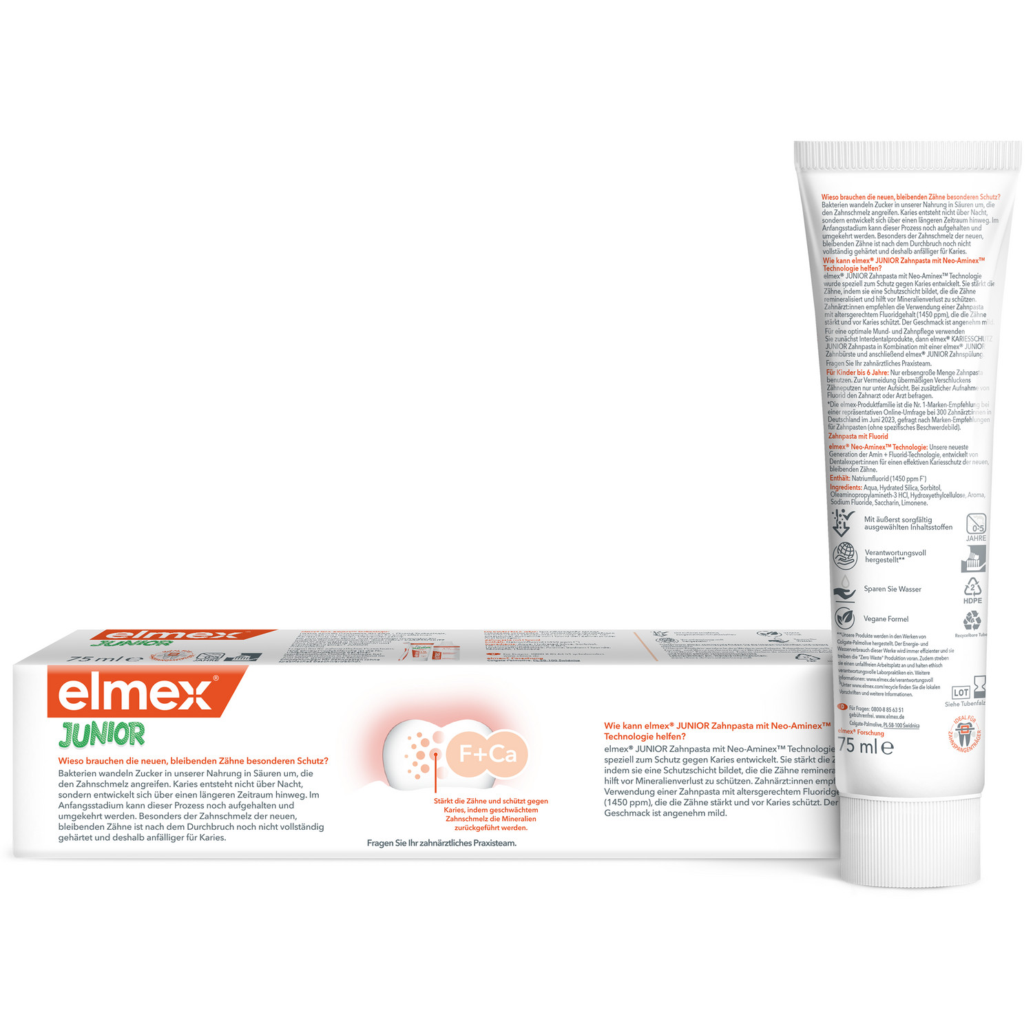 Зубная паста Colgate Elmex Junior c 6 до 12лет 75мл - фото 7