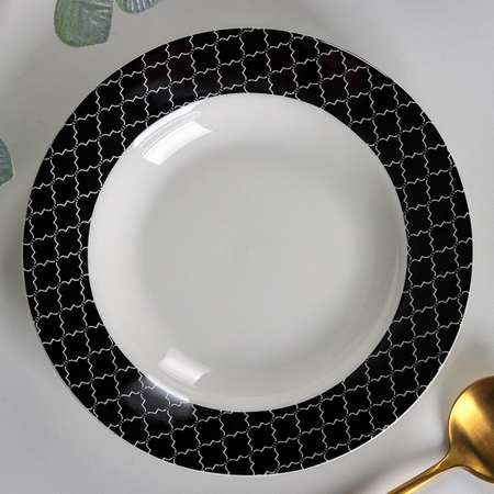 Тарелка Доляна суповая «Марокко». Цвет черный