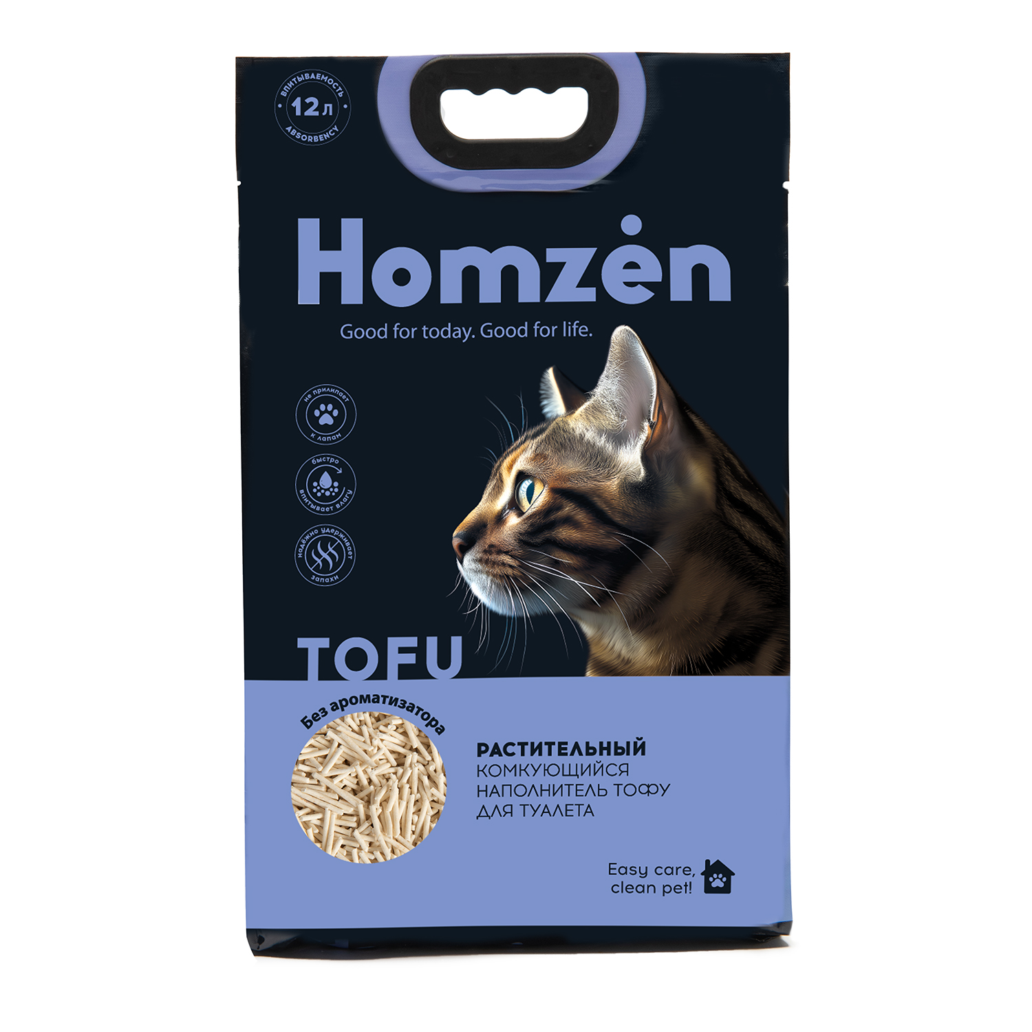 Наполнитель для кошачьего туалета Homzen Tofu Классик комкующийся 12л - фото 1