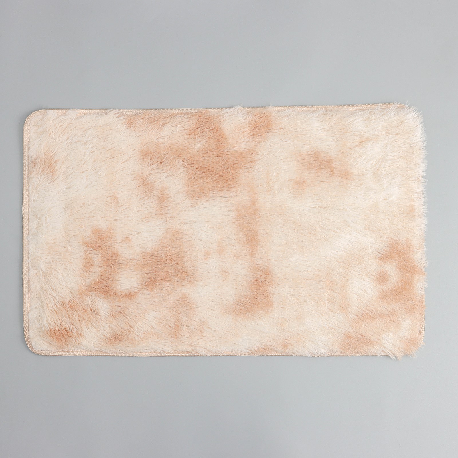 Коврик Доляна для ванной «Пушистик» 50×80 см цвет коричнево-бежевый - фото 2