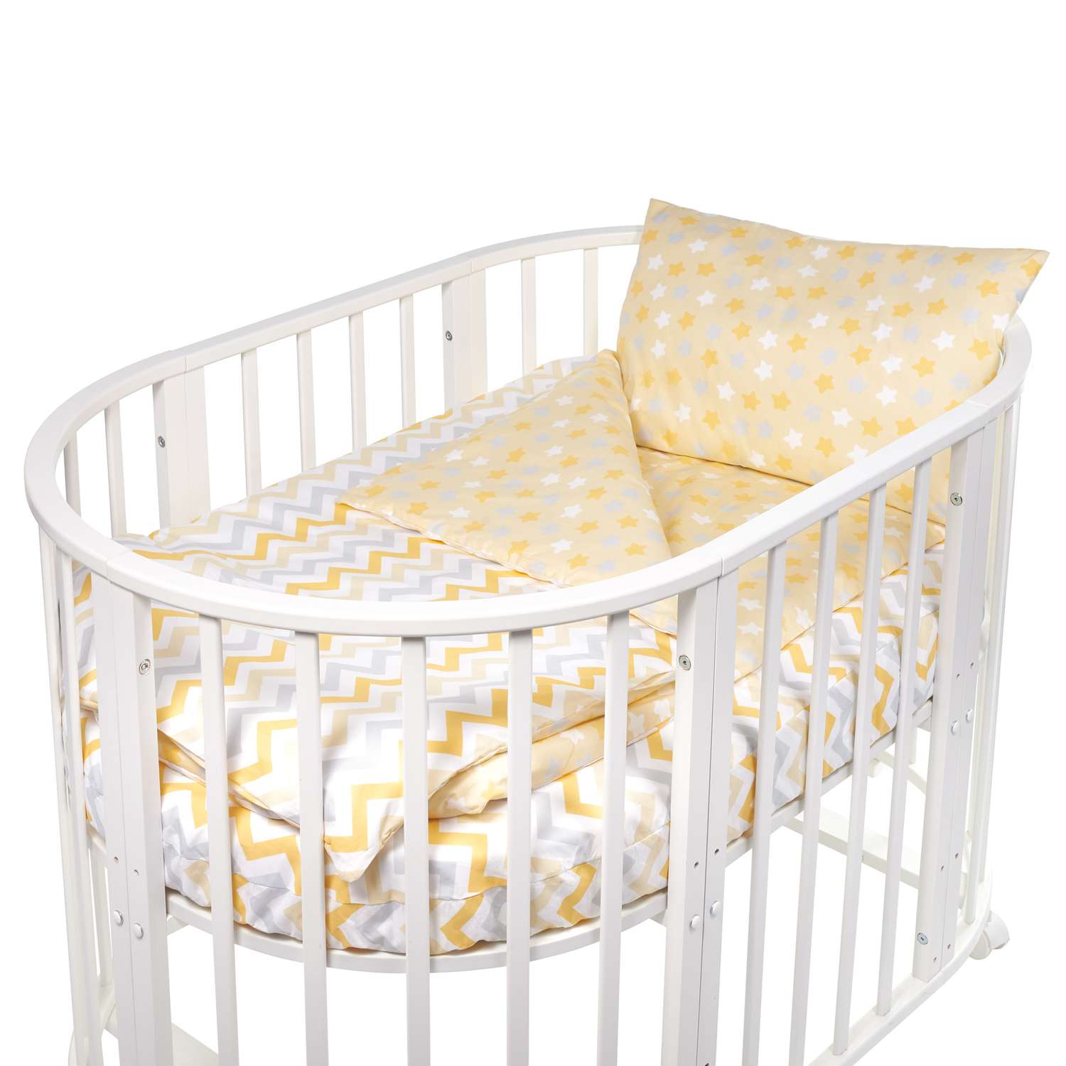 Комплект в круглую/овальную кроватку Sweet Baby Amato 4предмета Giallo Желтый - фото 1