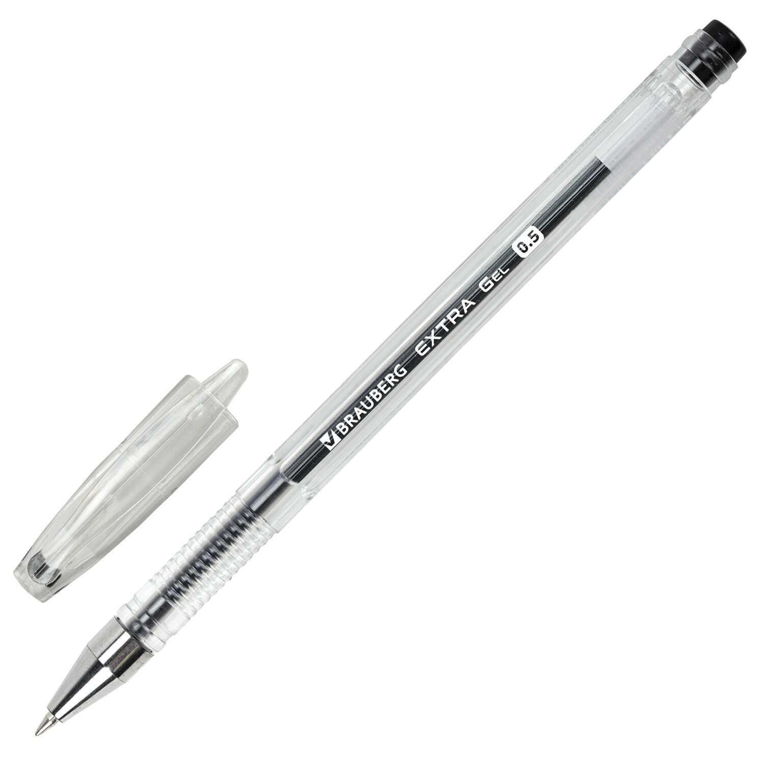 Ручки гелевые Brauberg черные набор 12 штук для ОГЭ ЕГЭ и школы тонкие - фото 3