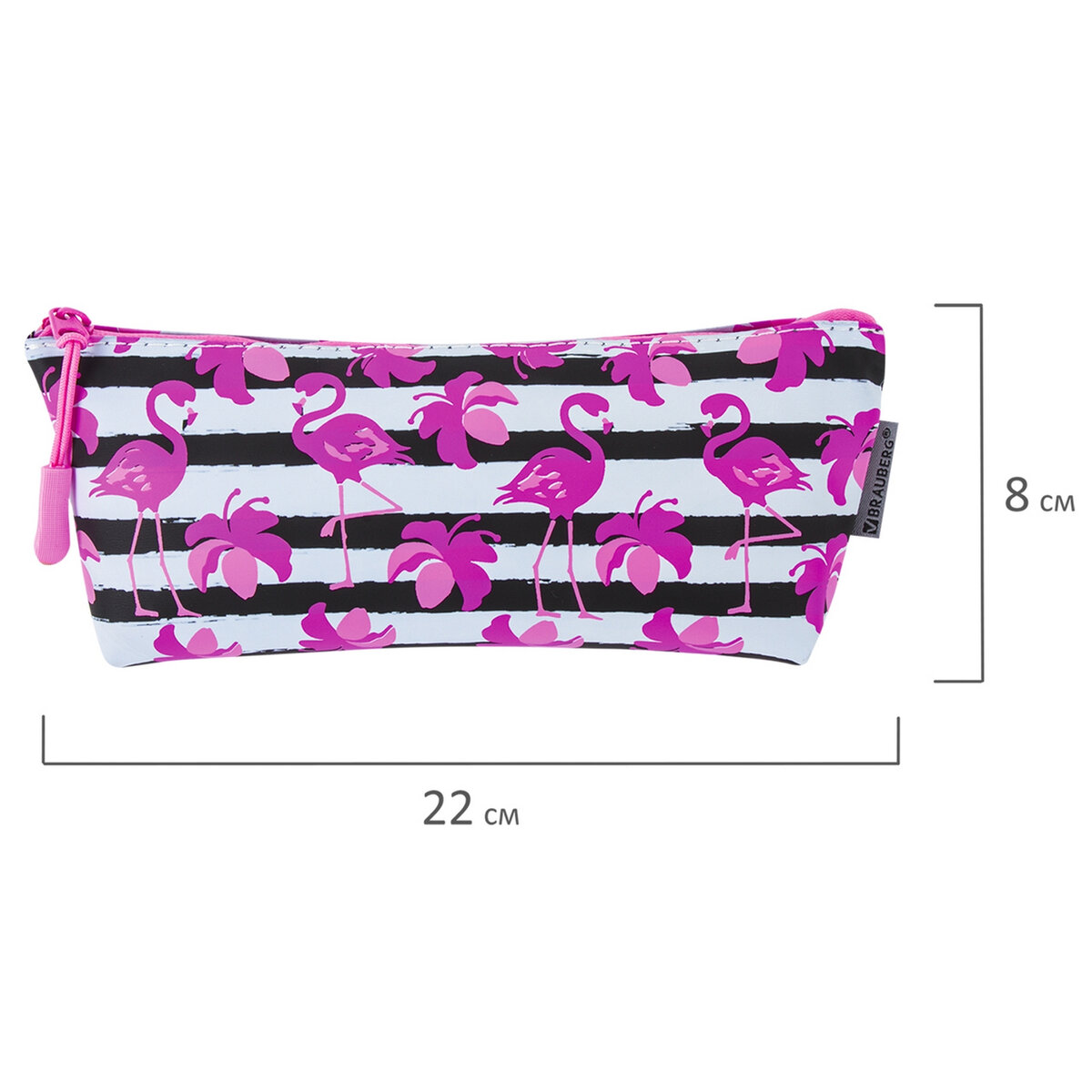 Пенал косметичка Brauberg Flamingo - фото 10