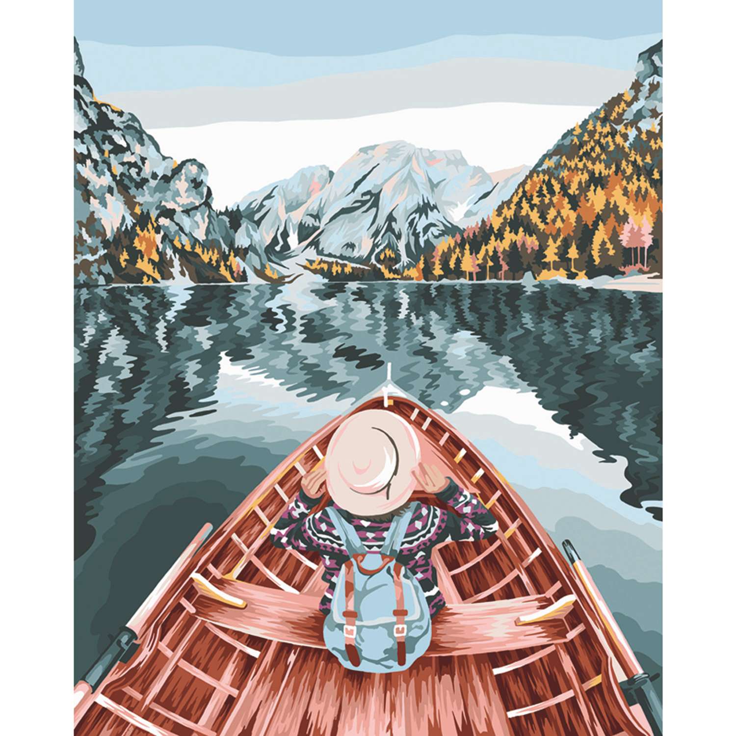 Картина по номерам на холсте ТРИ СОВЫ Озеро в горах - фото 5