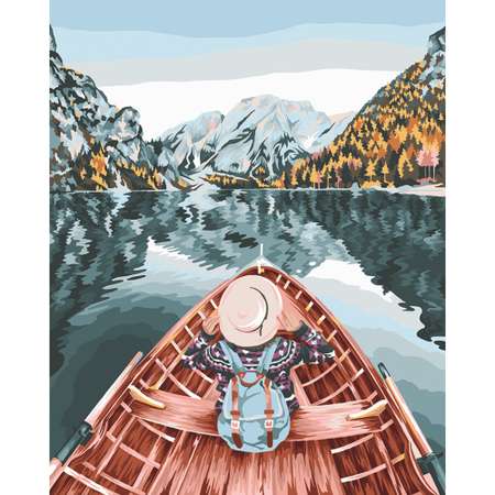 Картина по номерам на холсте ТРИ СОВЫ Озеро в горах