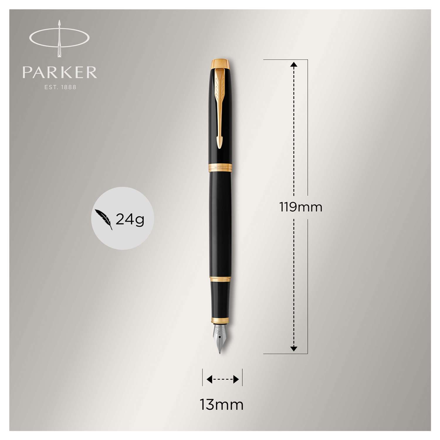 Ручка перьевая PARKER IM Black GT подарочная упаковка - фото 2