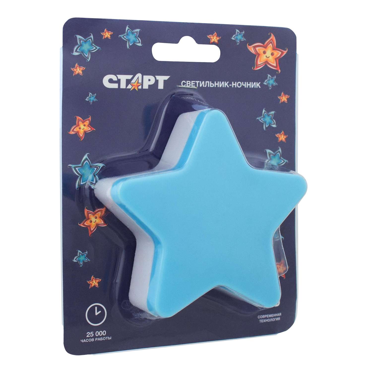 Компактный светодиодный ночник СТАРТ Звезда голубой - фото 2