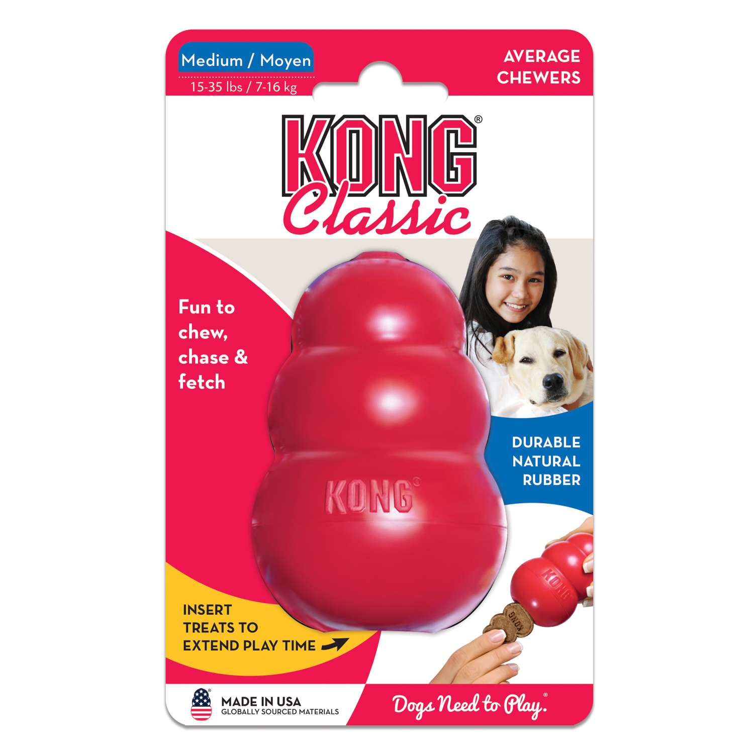 Игрушка для собак KONG Classic средняя T2 - фото 2