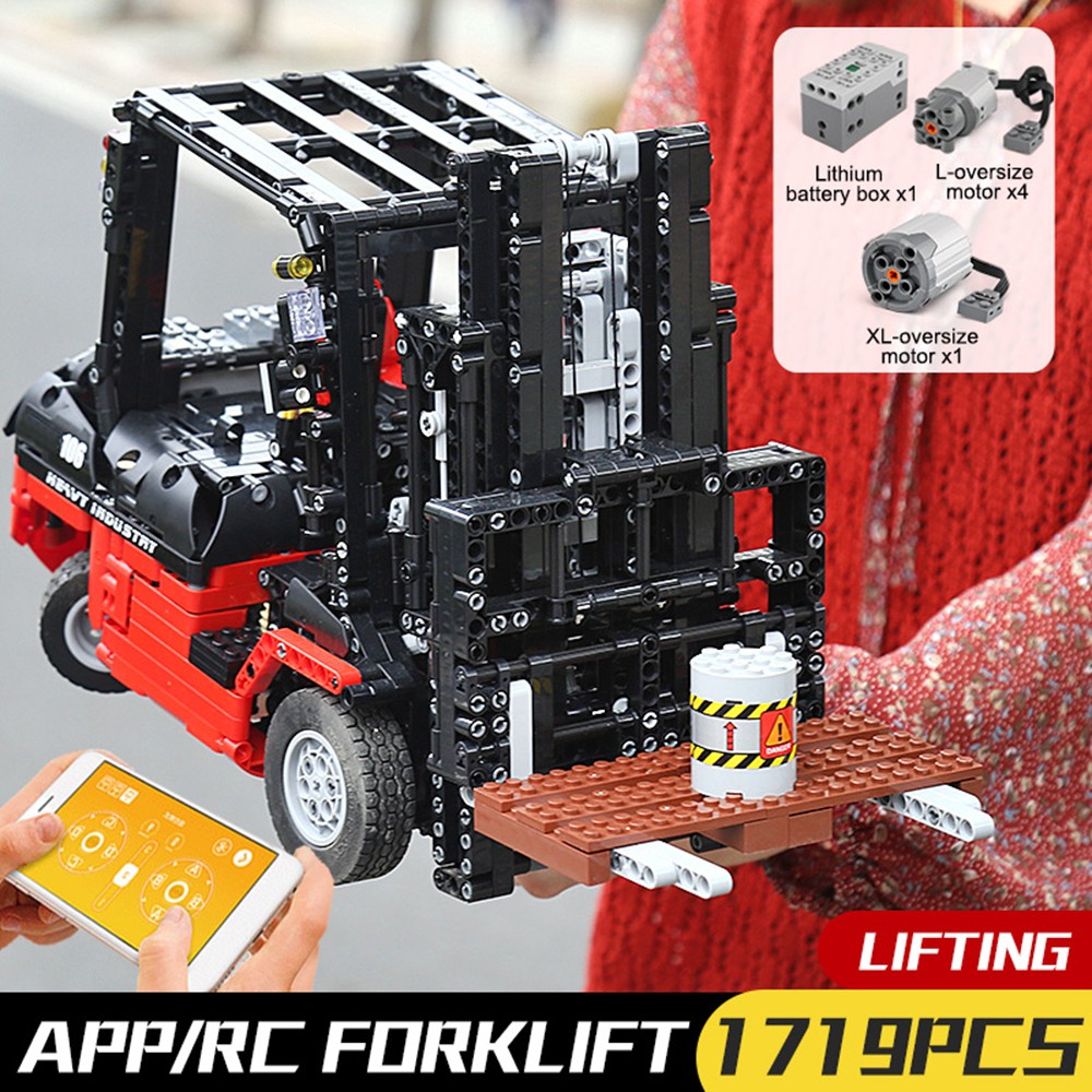 Конструктор Mould King Вилочный погрузчик Forklift Mk II с моторизацией 1719 деталей - фото 3