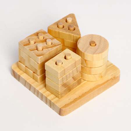 Детский развивающий набор Sima-Land «Пирамидка» 8×8×4 см
