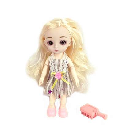 Кукла 1TOY Alisa Kawaii mini с расчёской длинные светлые волосы