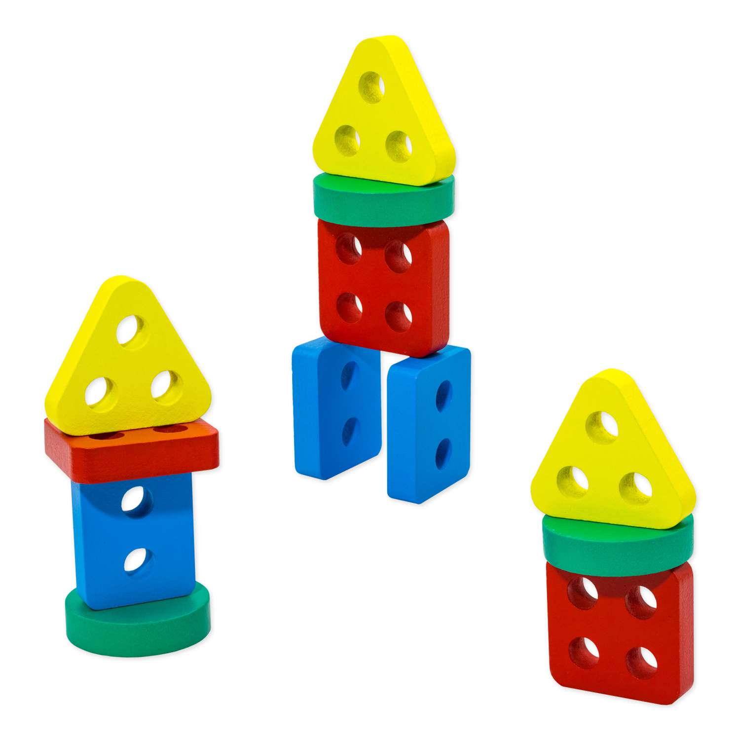 Сортер фигуры геометрические Alatoys 12 фигур развивающая деревянная игрушка + гайд - фото 15