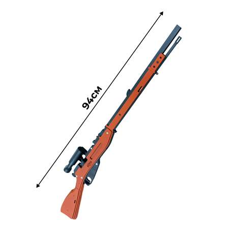 Резинкострел Arma.toys Игрушечная деревянная винтовка Мосина со снайперским прицелом