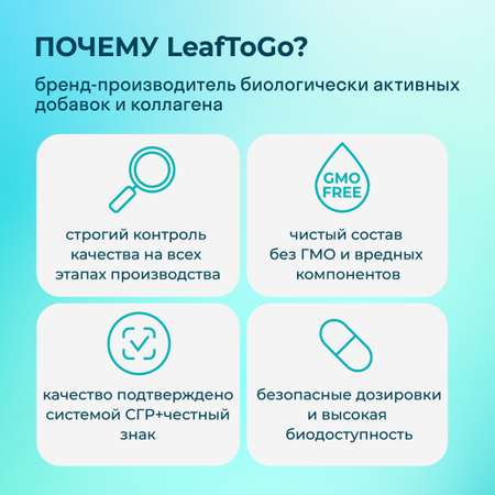 Витаминный комплекс LeafToGo Коэнзим Q10 100 мг 60 капсул