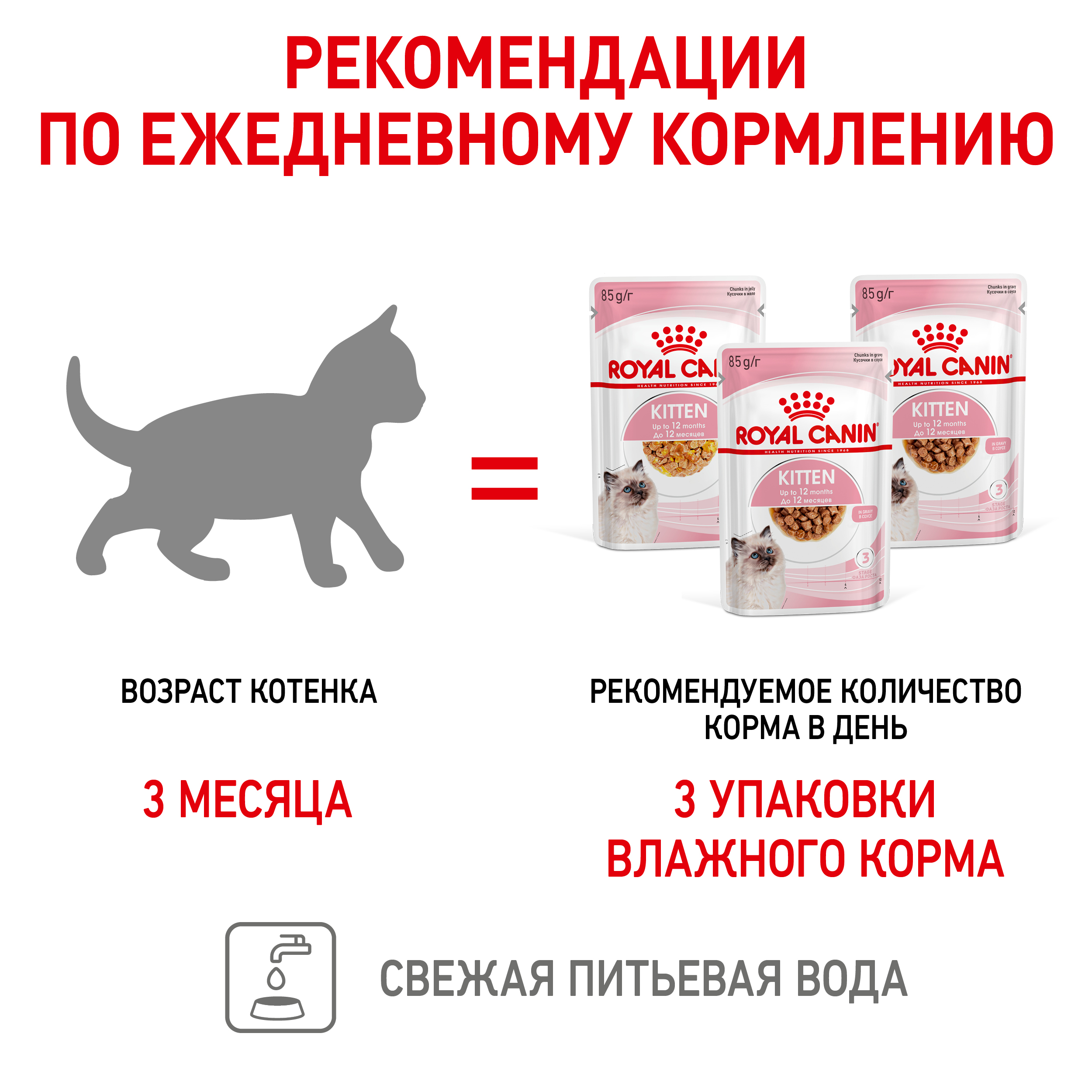 Влажный корм для кошек ROYAL CANIN Kitten 0.085 кг (полнорационный) - фото 5