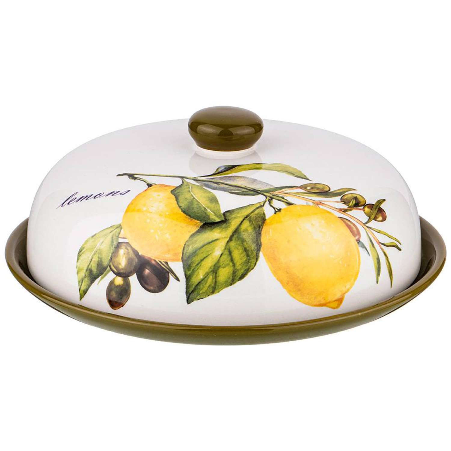 Блюдо Agness для блинов лимон 23 см керамика 358-1599 - фото 1