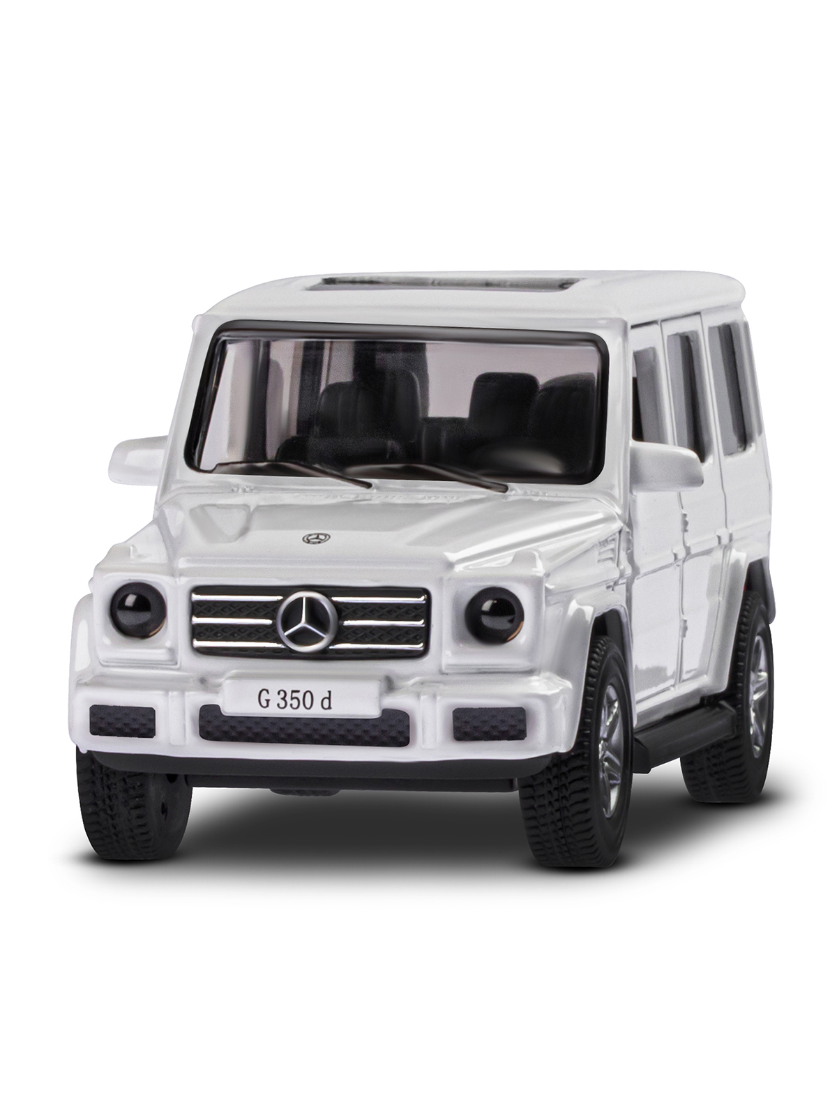 Внедорожник АВТОпанорама Mercedes Benz G350d 1:42 белый JB1200182 - фото 9