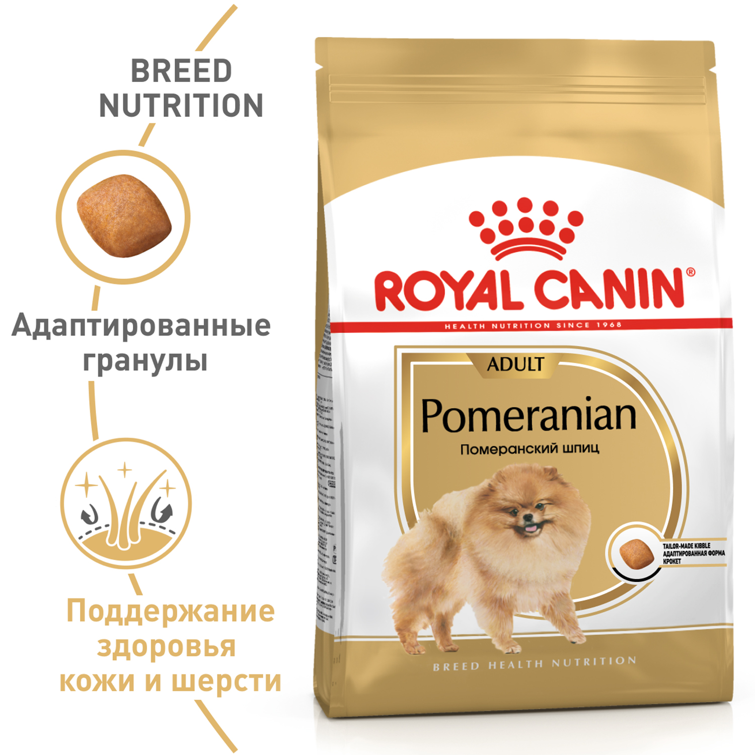 Корм для собак ROYAL CANIN породы померанский шпиц 1,5 кг купить по цене  1338 ₽ с доставкой в Москве и России, отзывы, фото