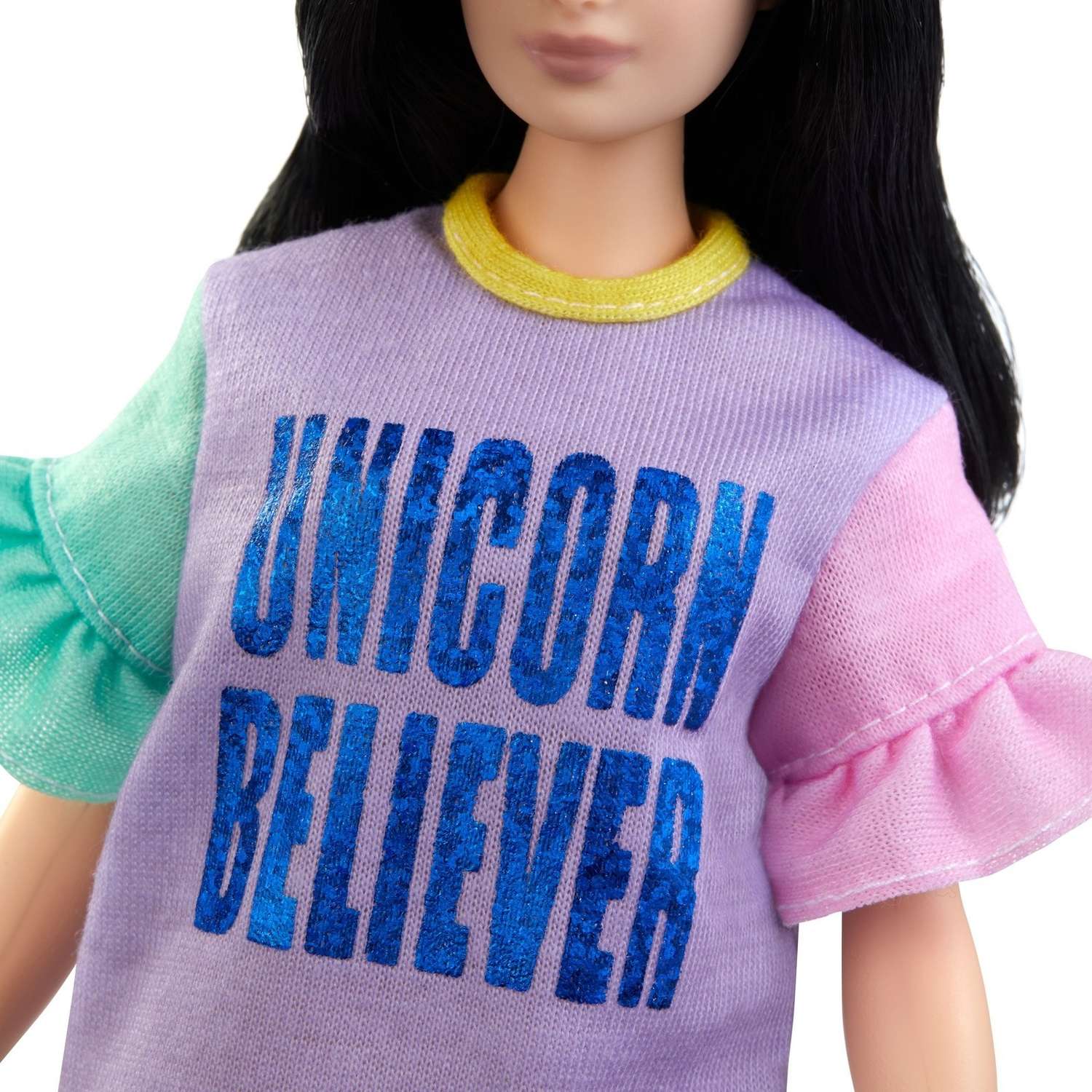 Кукла Barbie Игра с модой 127 Брюнетка в платье с принтом FXL60 FBR37 - фото 8