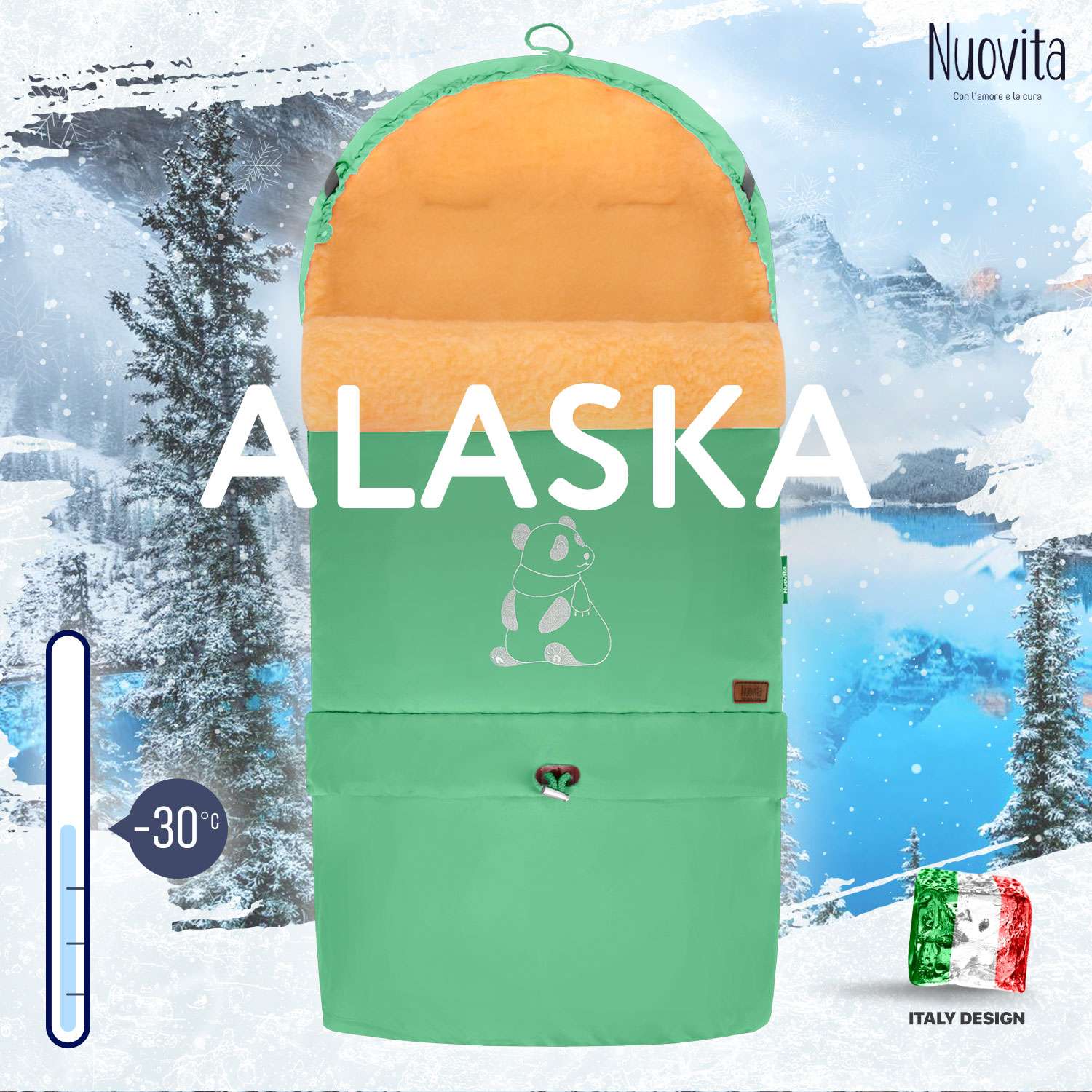 Конверт в коляску Nuovita Alaska Pesco Салатовый - фото 2
