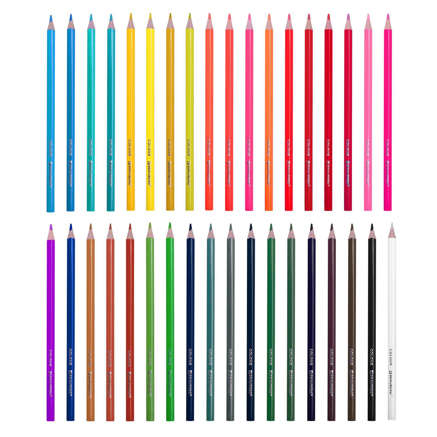Карандаши цветные Brauberg художественные для рисования 36 цветов с мягким грифелем - фото 3