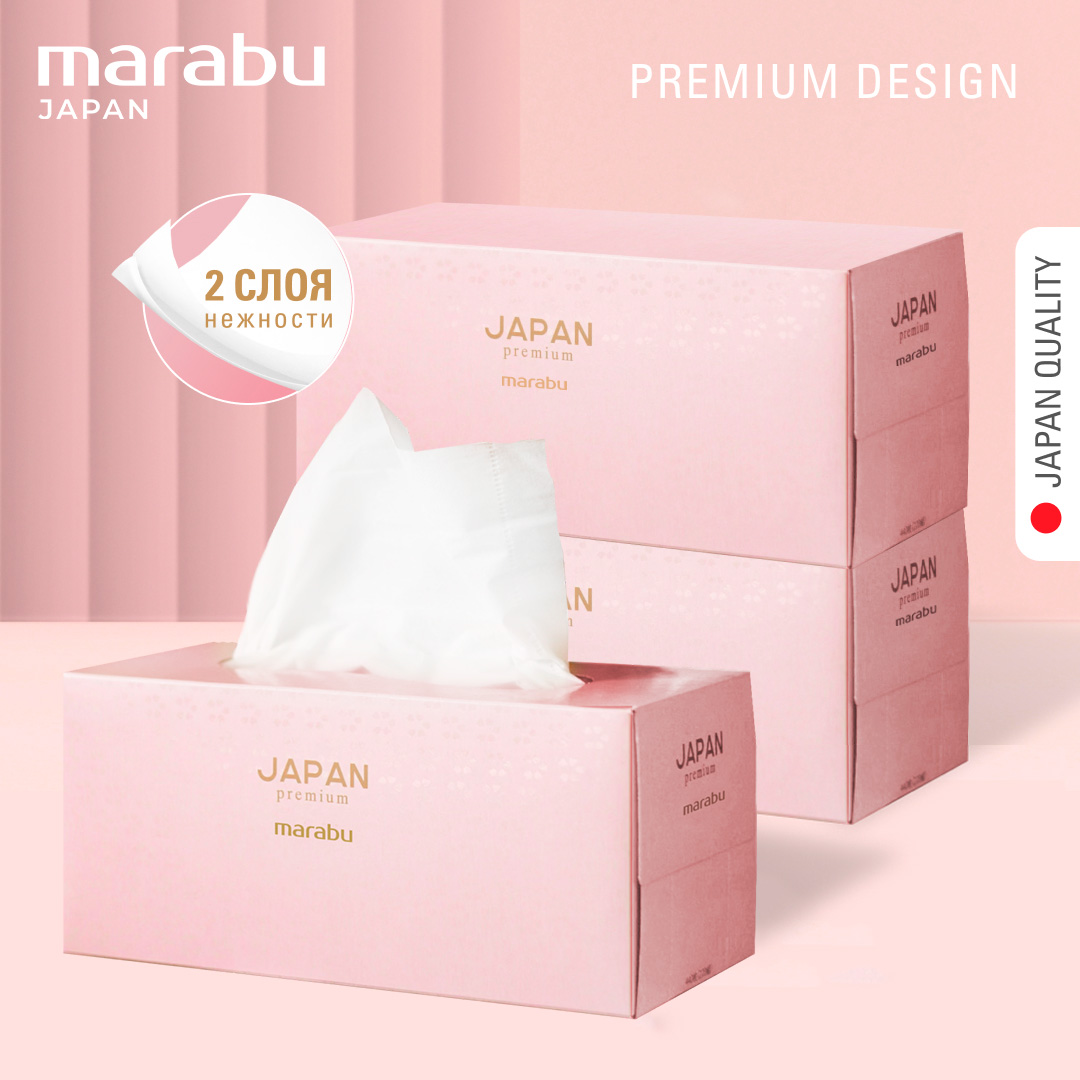 Салфетки бумажные MARABU Premium Розовые цветы 220 шт 3 упаковки - фото 1