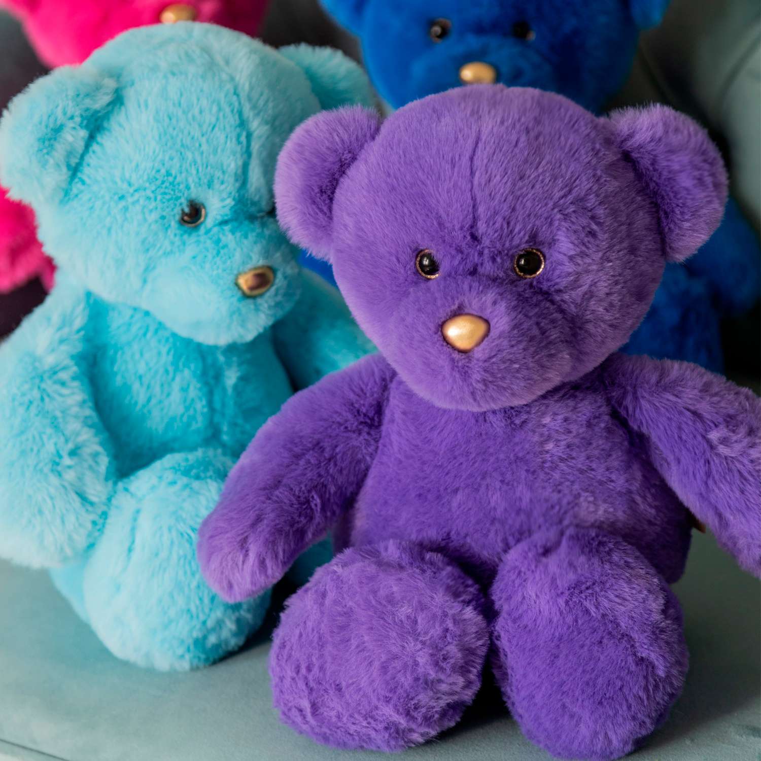 Мягкая игрушка KULT of toys Плюшевый медведь 35 см цвет фиолетовый - фото 3