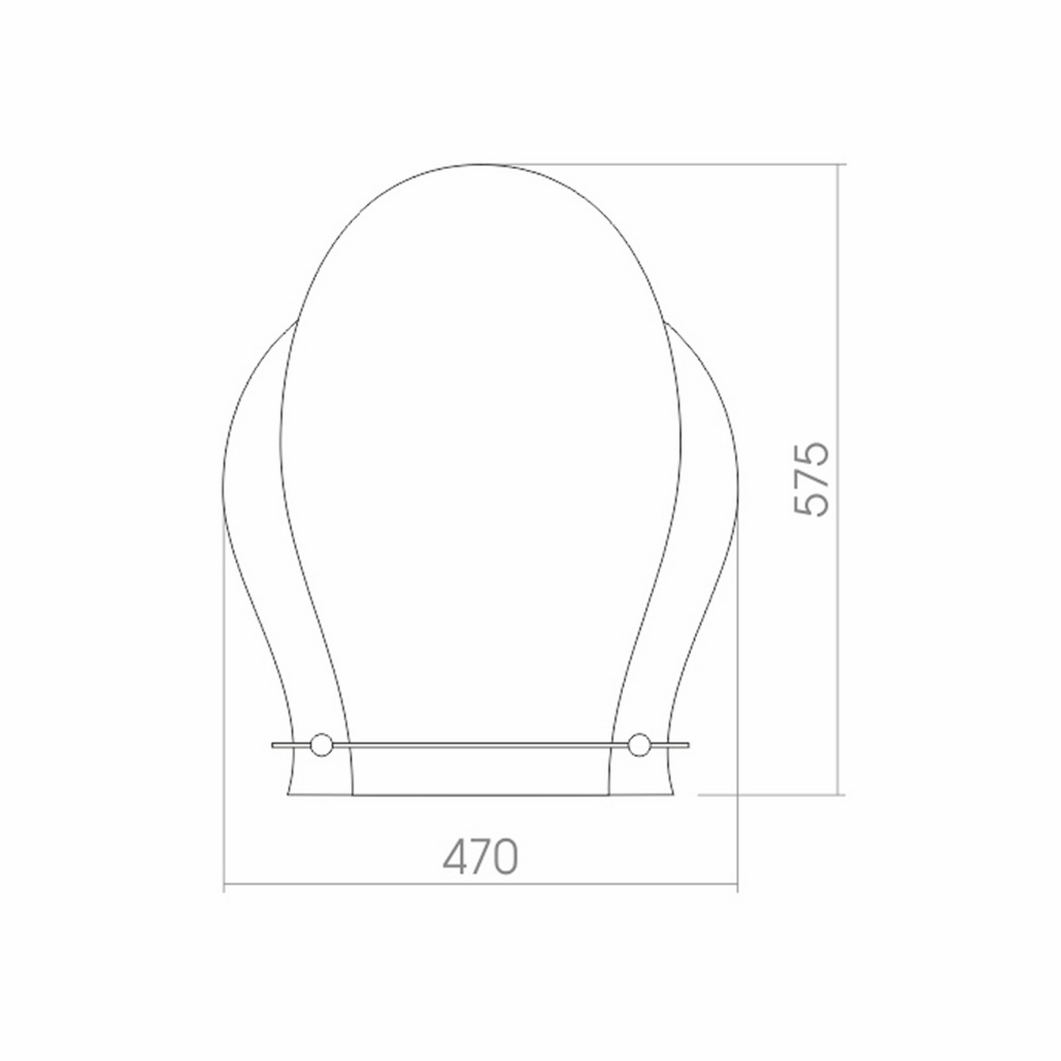 Зеркало настенное Mixline с полкой 470х575 мм влагостойкое - фото 2