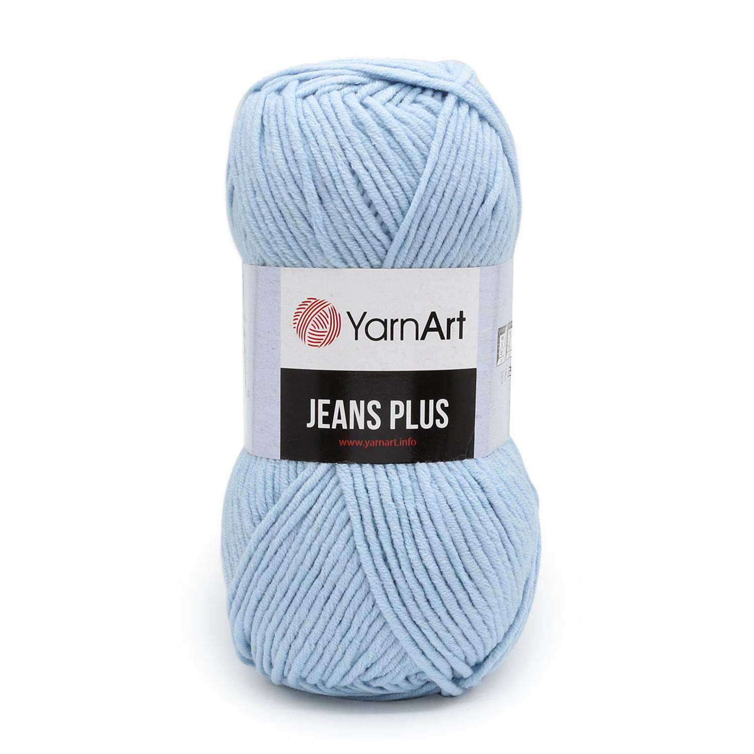 Пряжа YarnArt Jeans Plus объемная летняя 100 г 160 м 75 голубой 5 мотков - фото 6