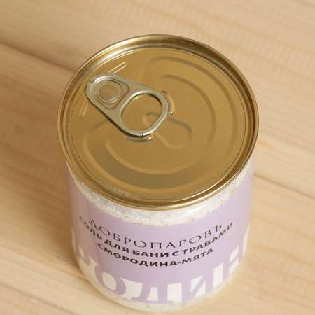 Соль для бани Добропаровъ с травами «Смородина - Мята» в прозрачной банке 400 г