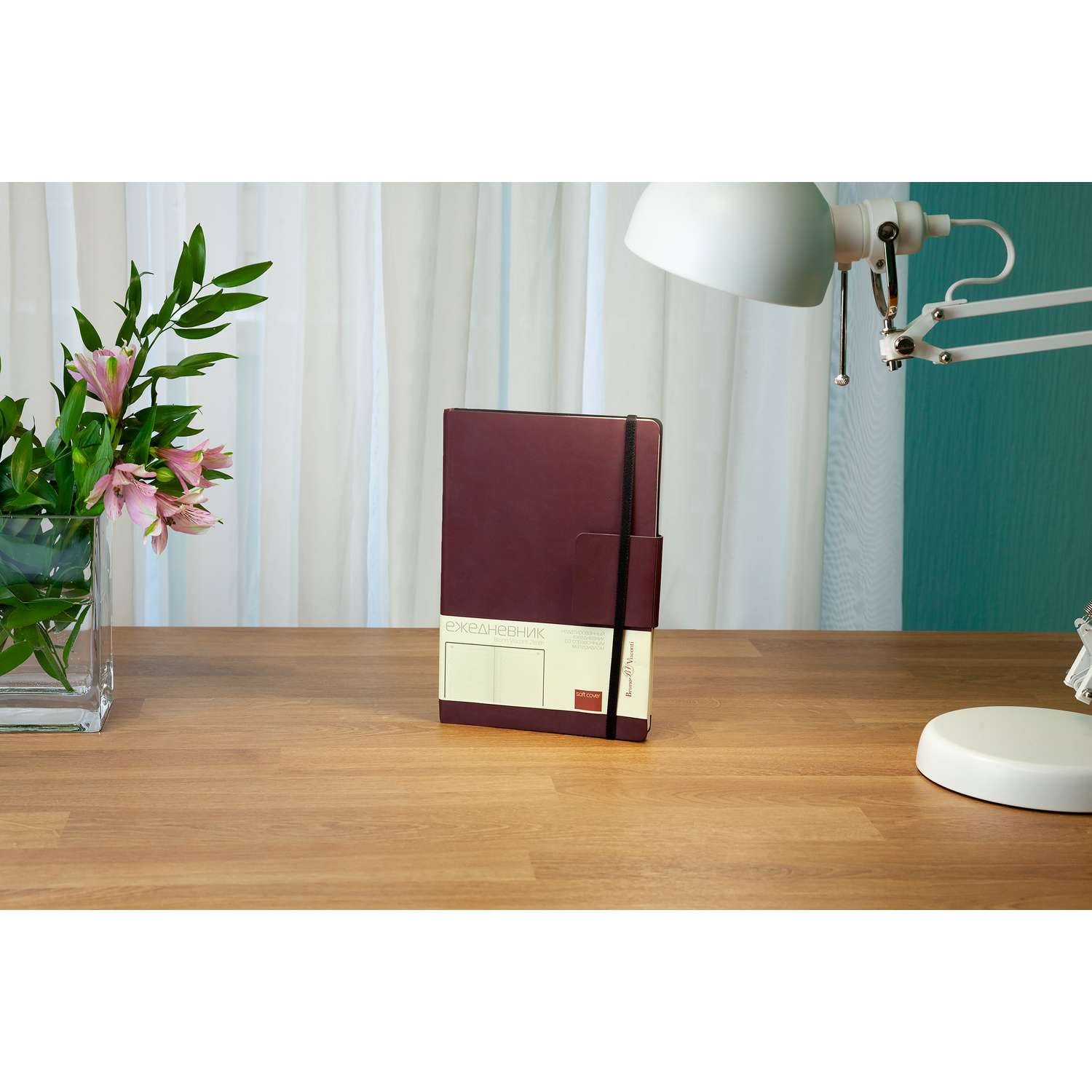 Набор подарочный Bruno Visconti Zenith бордовый А5 144х213 мм ежедневник и ручка - фото 9