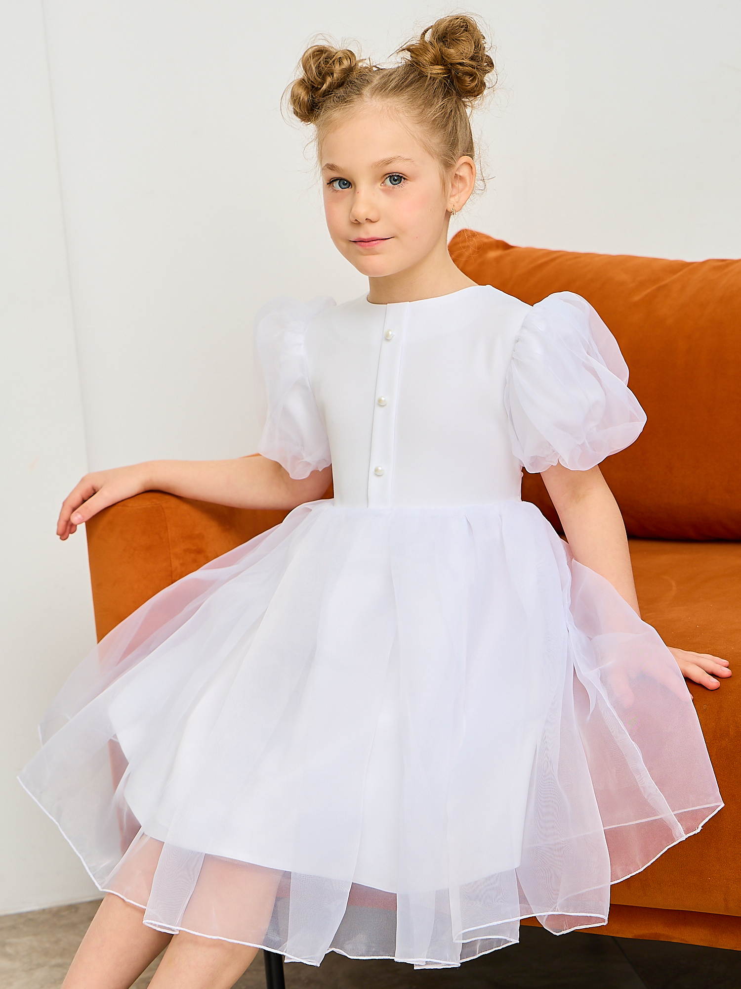 Платье Sofisha kids Plat.organza.white - фото 1