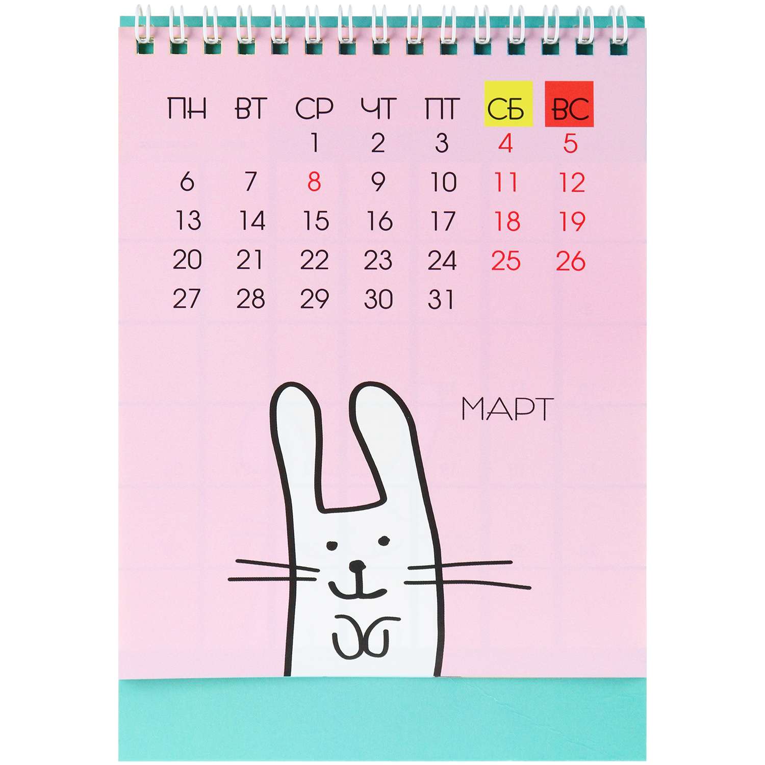 Календарь-домик Prof-Press Семейство кроликов А5 с планировщиком для записей - фото 4