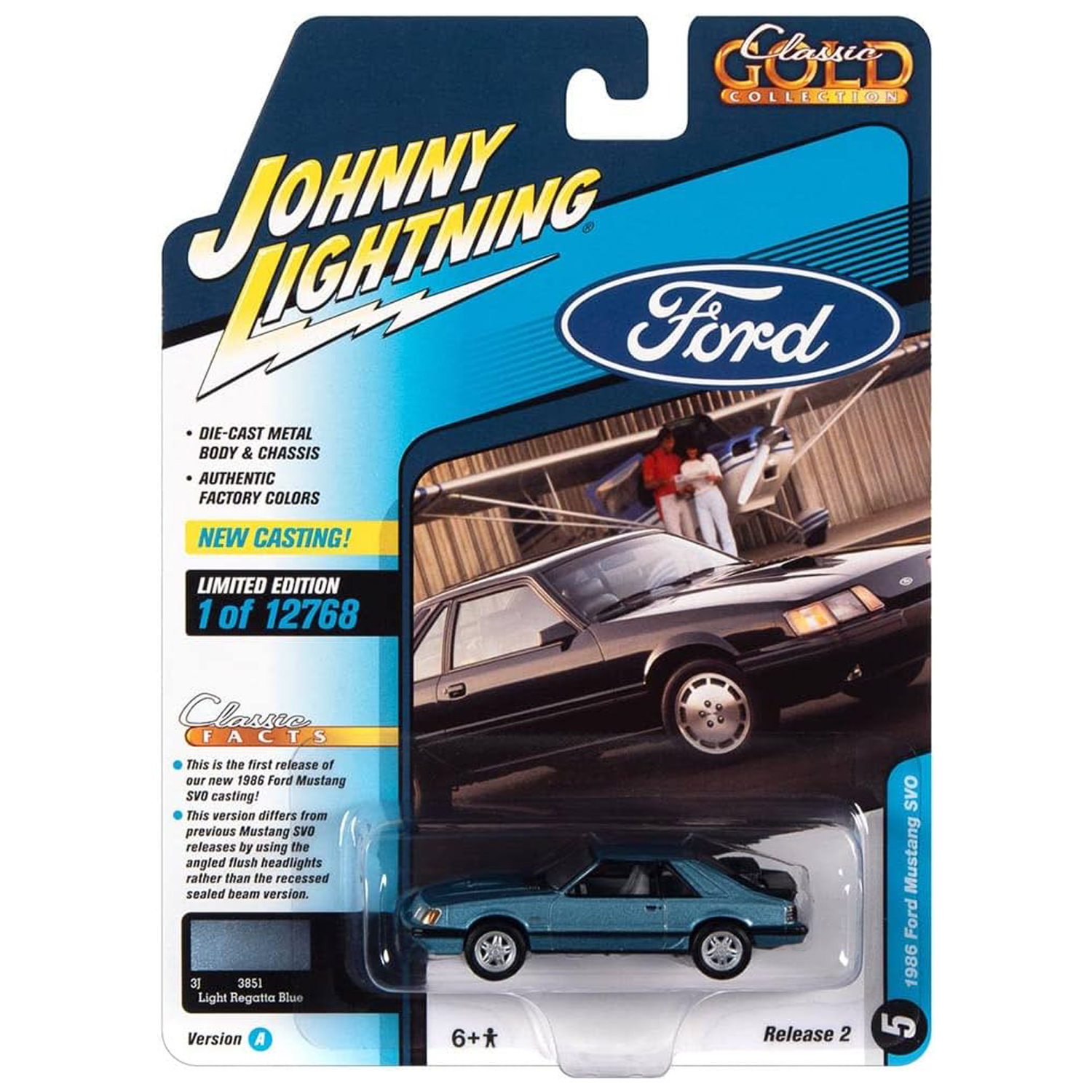 Автомобиль Johnny Lightning 1:64 голубой JLCG029A-R2-N5 - фото 4