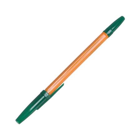 Ручка Calligrata 0.7 мм зеленая корпус оранжевый