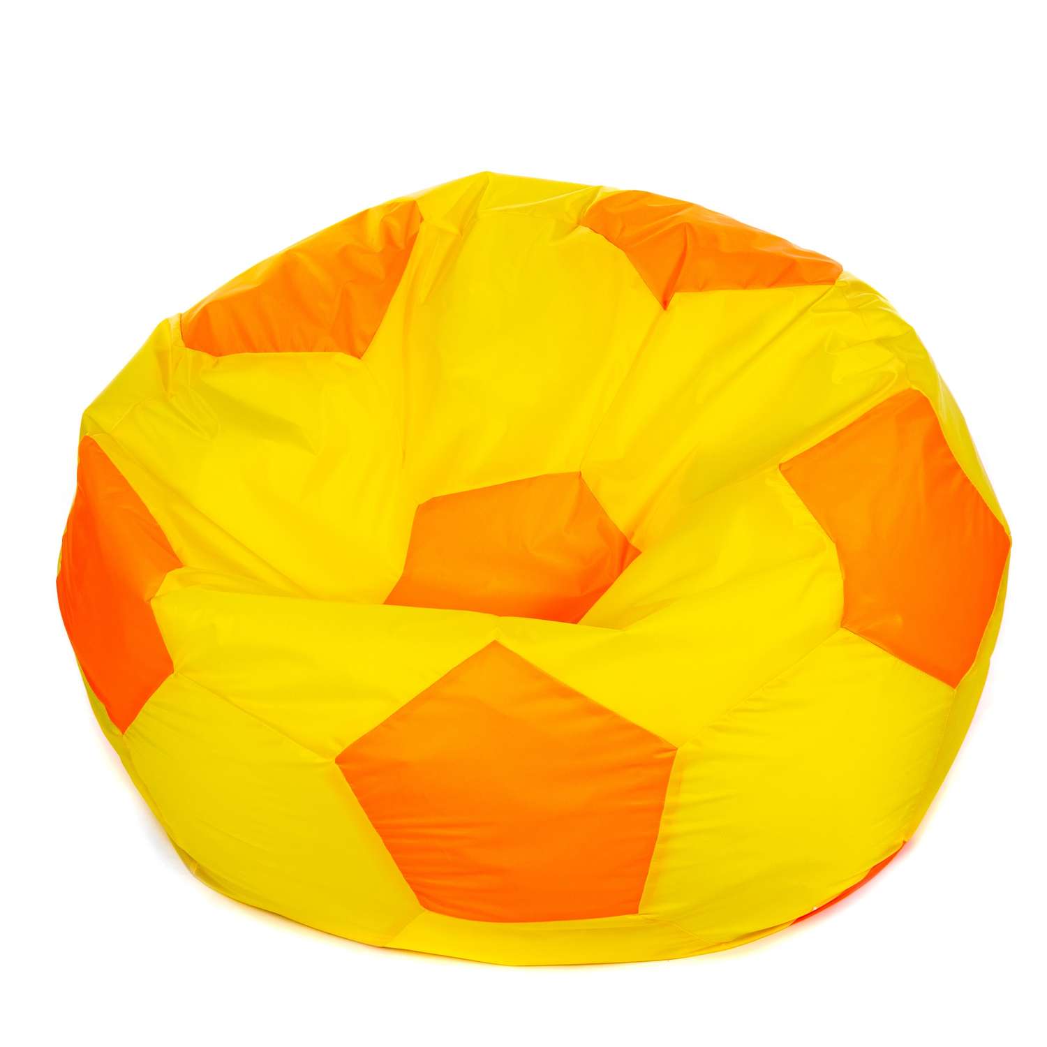 Кресло-мешок Пазитифчик Мяч 80х80см желто-оранжевый - фото 1