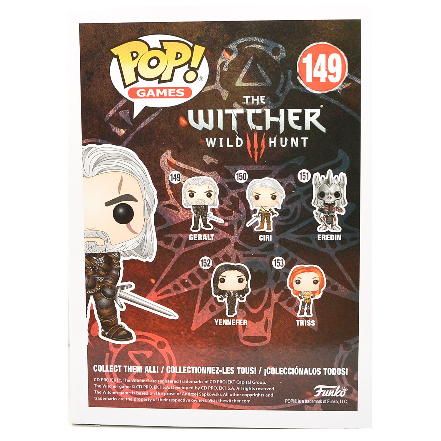 Фигурка Funko Pop vinyl Games The Witcher Geralt Fun249 - фото 6