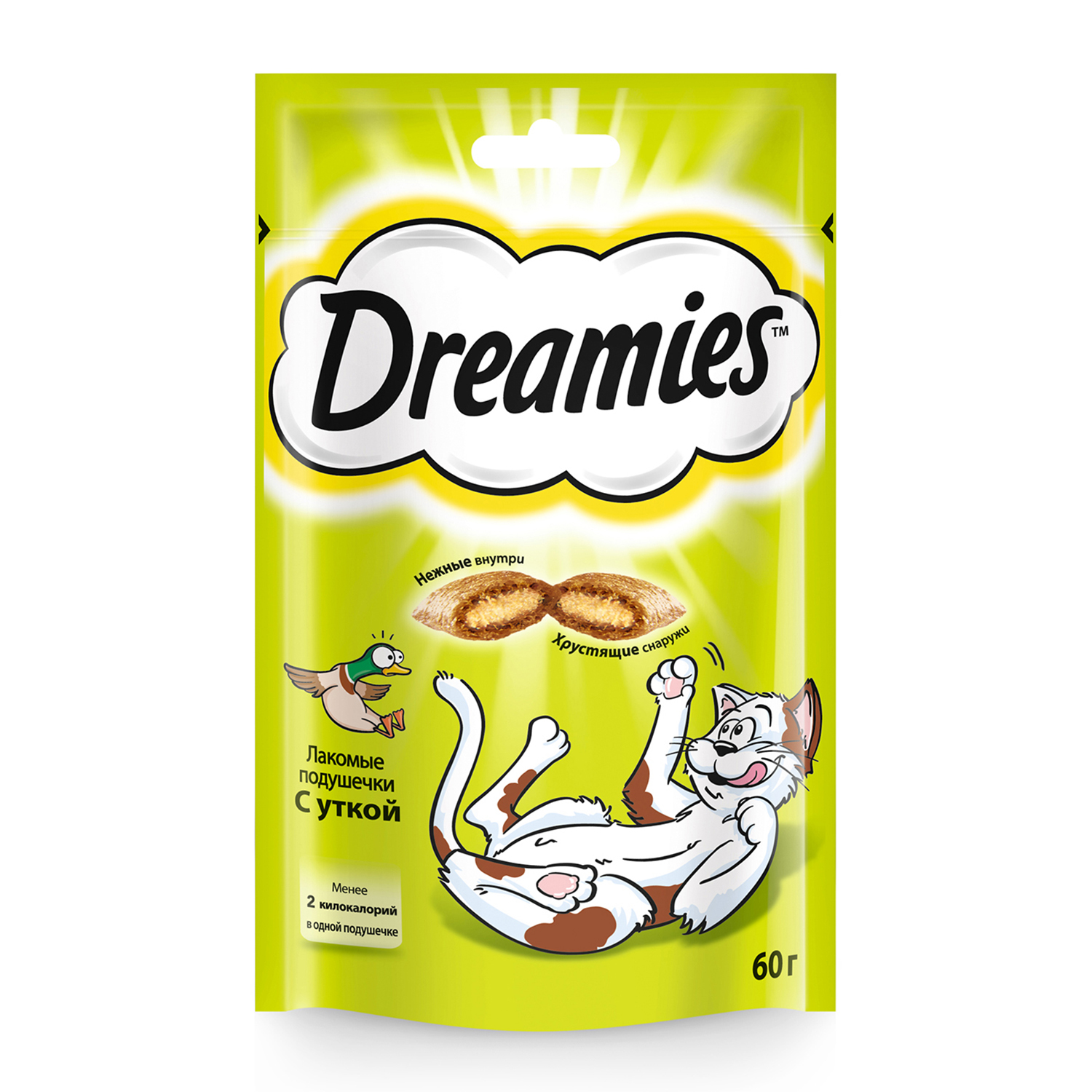 Лакомство для кошек Dreamies 0.06 кг утка (для домашних) - фото 1