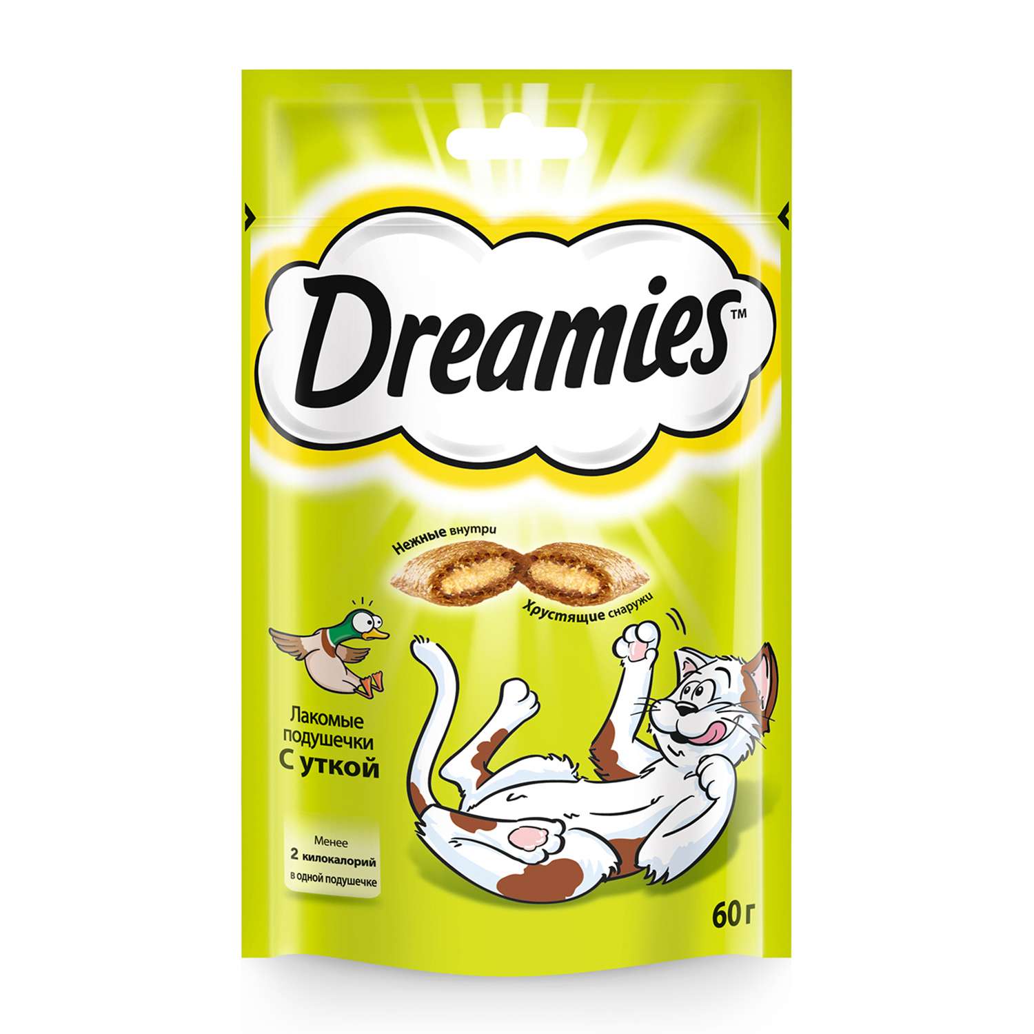 Лакомство для кошек Dreamies подушечки c уткой 60г - фото 1