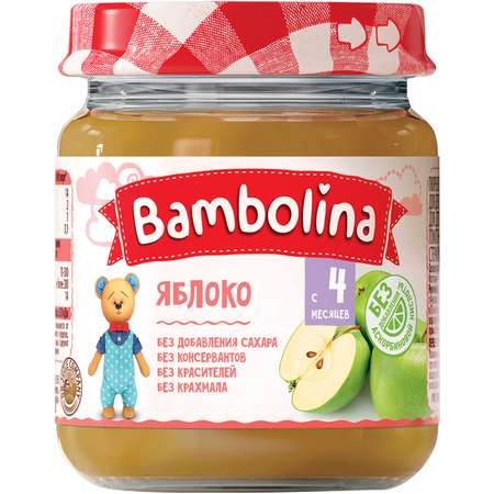 Пюре Bambolina из яблок 100г с 3месяцев