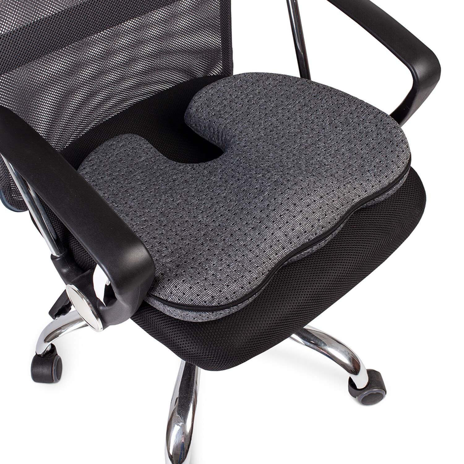 Ортопедическая подушка Ambesonne под копчик для офисного кресла или автомобильного сиденья 46x36x8 см - фото 3