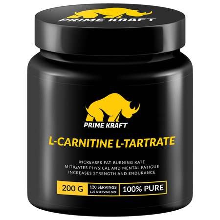 L-Карнитин Prime Kraft L-Сarnitine L-Tartrate 200г