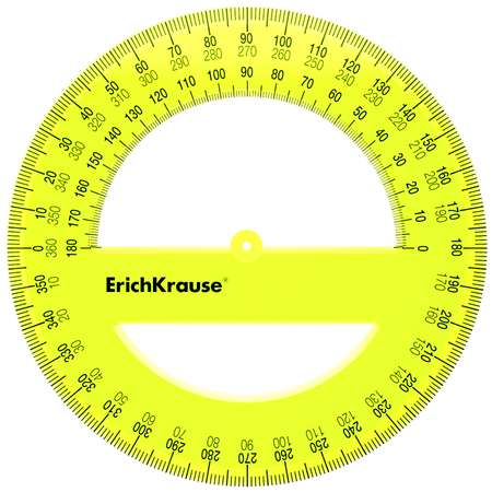 Транспортир ErichKrause пластик
