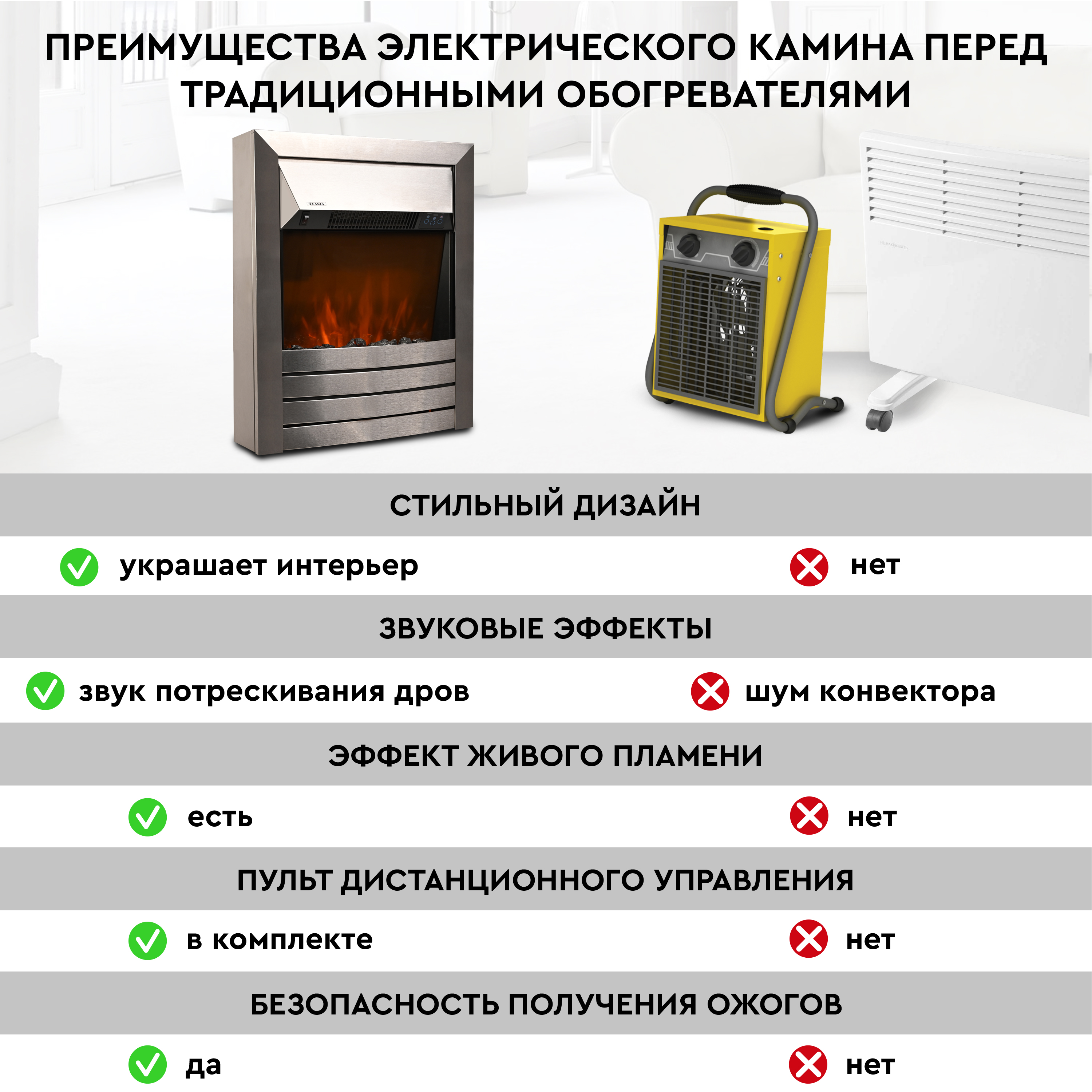 Электрокамин Planta PFP-FS600 отдельностоящий/встраиваемый цвет-серебро - фото 14