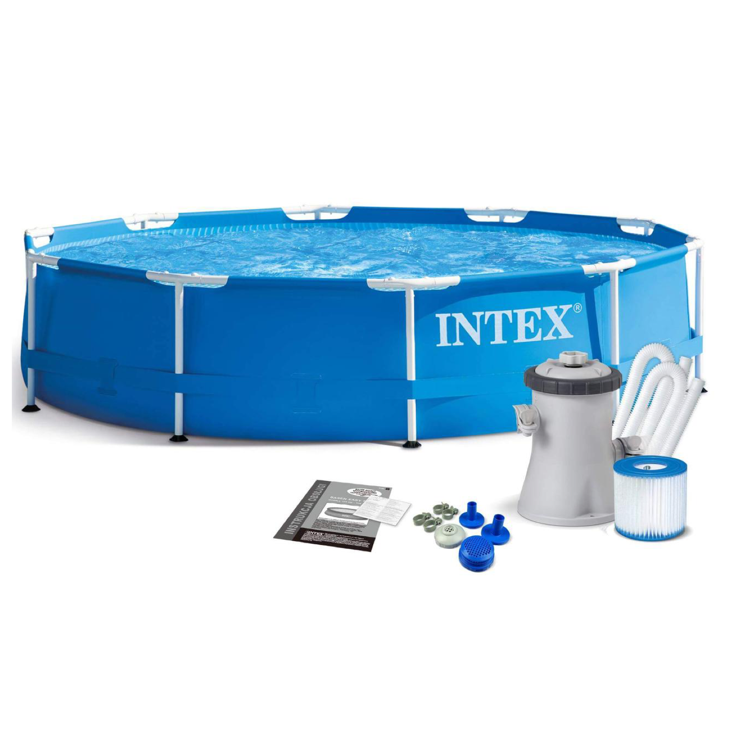 Каркасный бассейн Intex 28202NP Metal Frame Pool Set с фильтр-насосом 305х76 см 4485 л - фото 2