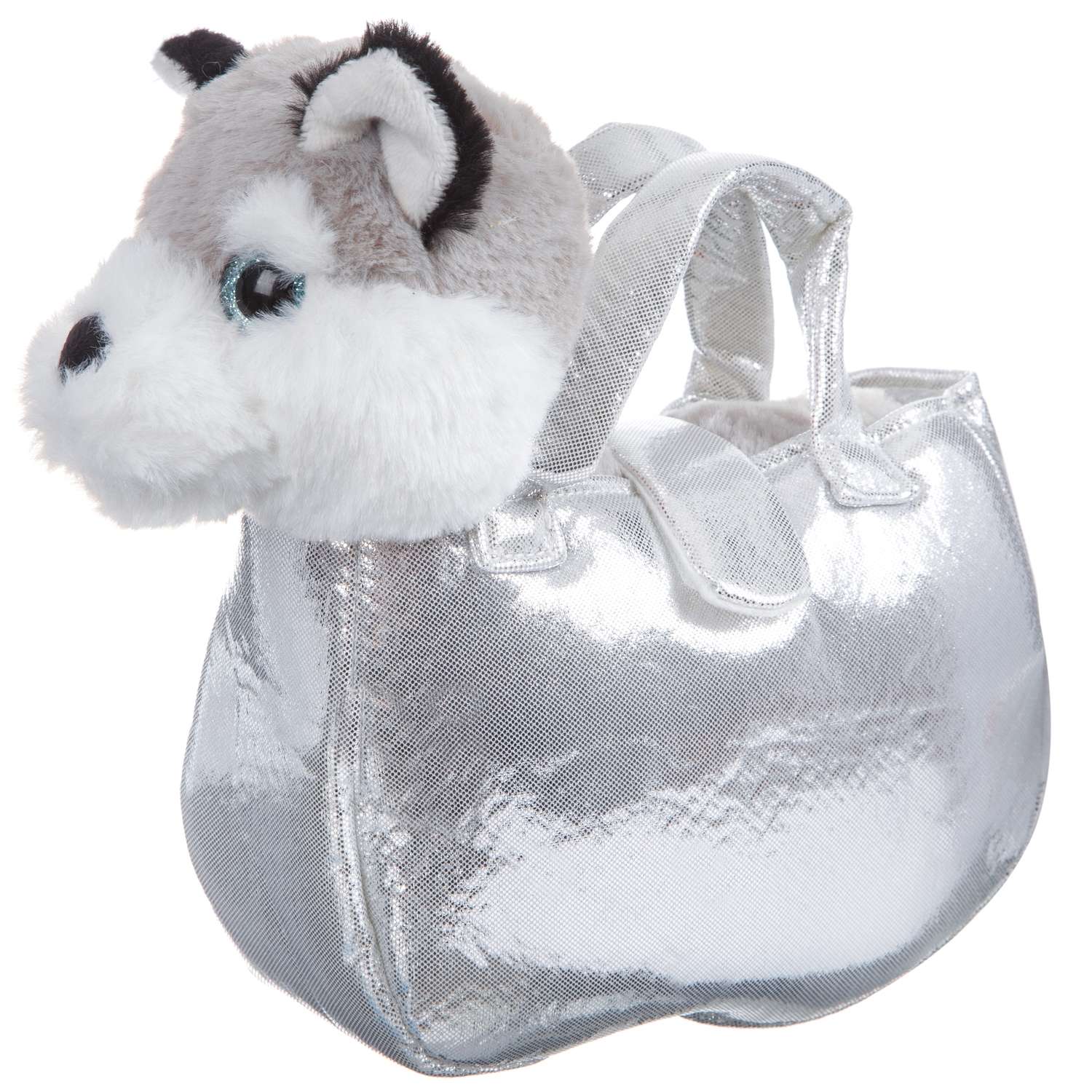 Мягкая игрушка BONDIBON Собачка Лайка c ошейником и поводком в сумочке - фото 3