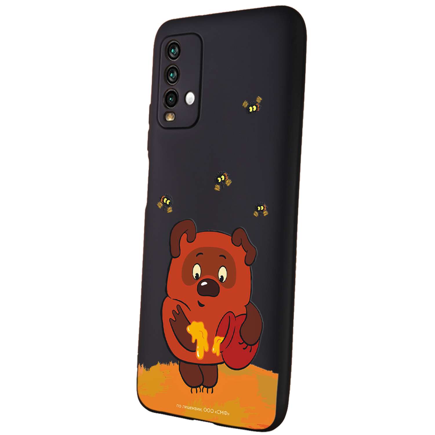 Силиконовый чехол Mcover для смартфона Xiaomi Redmi 9T Союзмультфильм Медвежонок и мед - фото 1